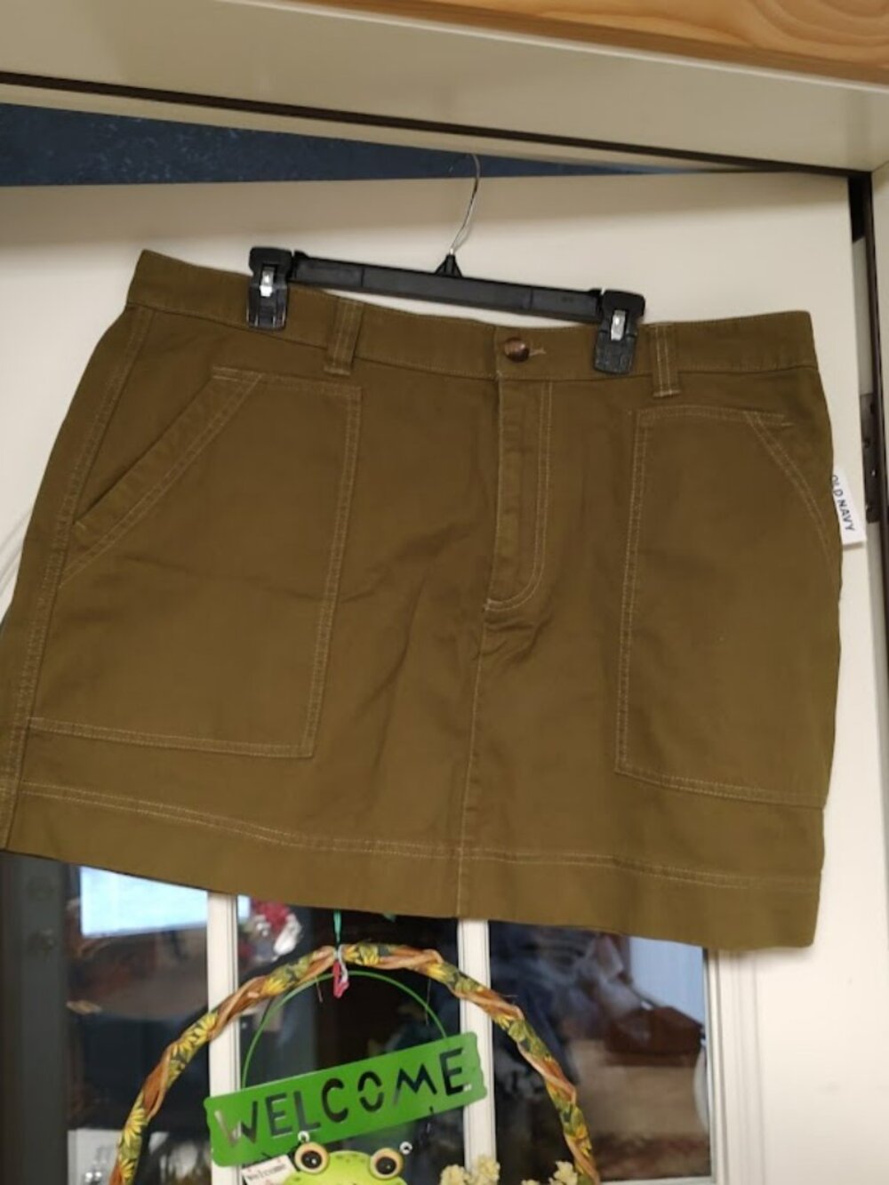 New Old Navy Olive Green Carpenter Skirt Size Women's 18